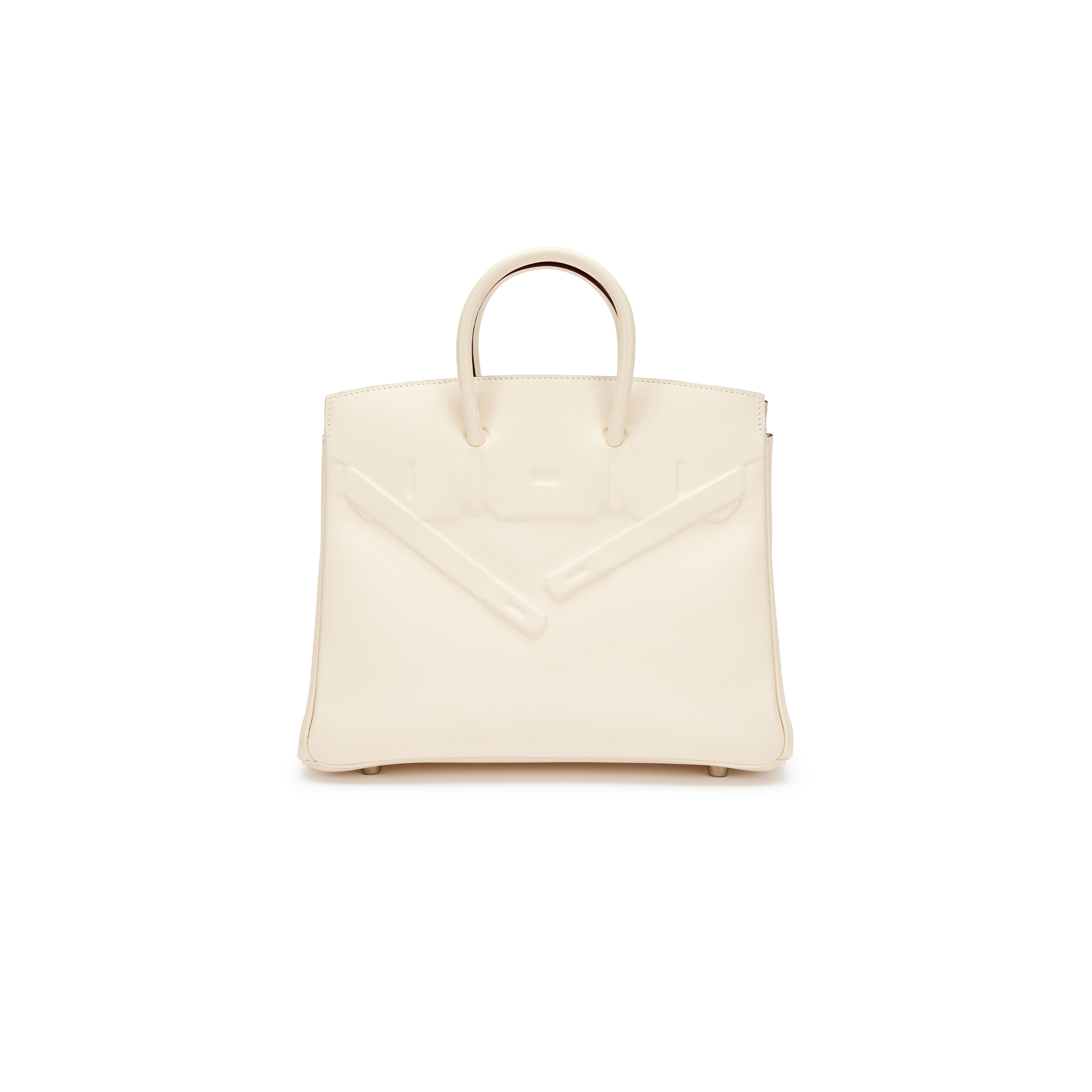 H**mes master birkin 25 shadow swift leather phantom white bag h082629ck72 (25*20*13cm)